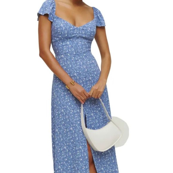 Reformation Dresses & Skirts - Reformation Baxley Floral Print Flutter Sleeve Midi Dress